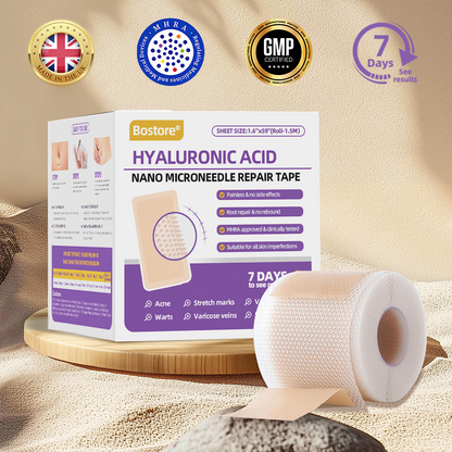 A bőrbizalom itt kezdődik ✅ Bostore® hialuronsavas nano mikrotűs regeneráló tapasz ✴️ Különféle hegek, striák, foltok, keloidok, keratózis, akne, égési sérülések, szemölcsök, bőrcímkék és visszerek kezelésére.